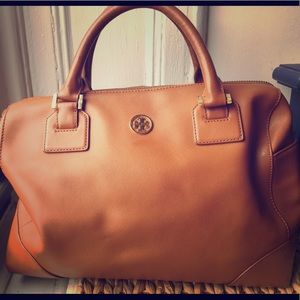 Tory Burch tan leather satchel
